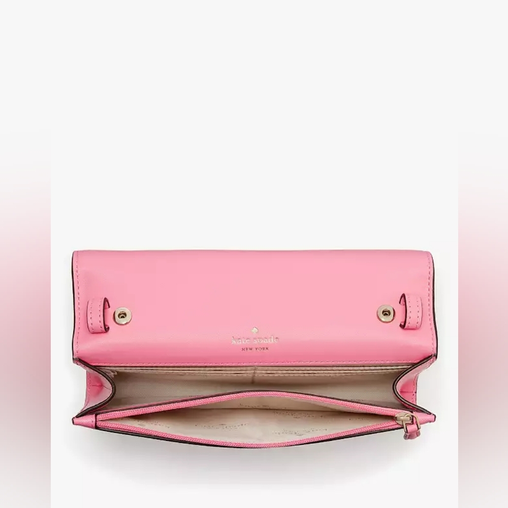 NWT $239MSRP Kate Spade NWT Blossom Pink Leather Crossbody - Picture 4 of 5